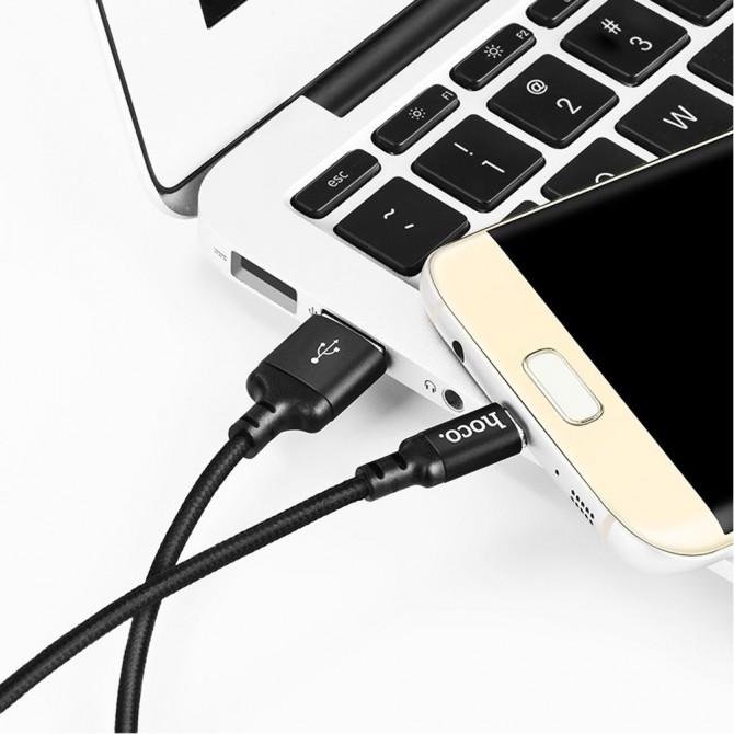 Кабель Hoco X14 Lightning Чорний-1