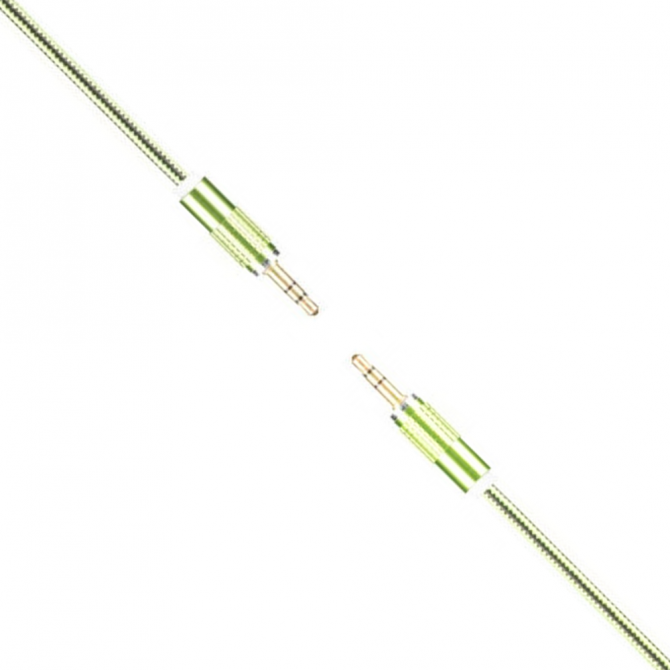 Кабель Economic PVC Metal 3,5"-3.5" 1m Aux Зелений-1