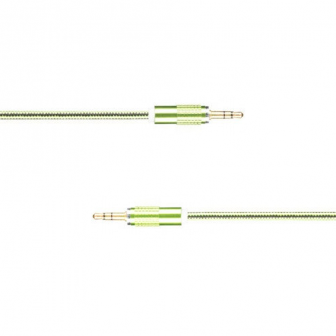 Кабель Economic PVC Metal 3,5"-3.5" 1m Aux Зелений-2