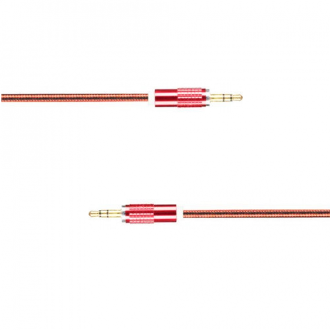 Кабель Economic PVC Metal 3,5"-3.5" 1m Aux Червоний-1
