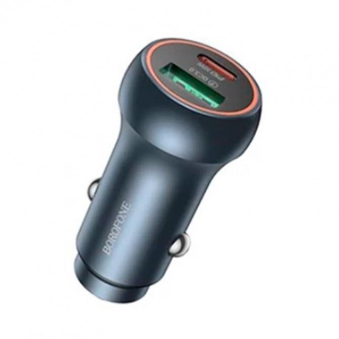 Автомобильное зарядное устройство Borofone BZ32B USB-A/USB-C QC/PD48W Grey