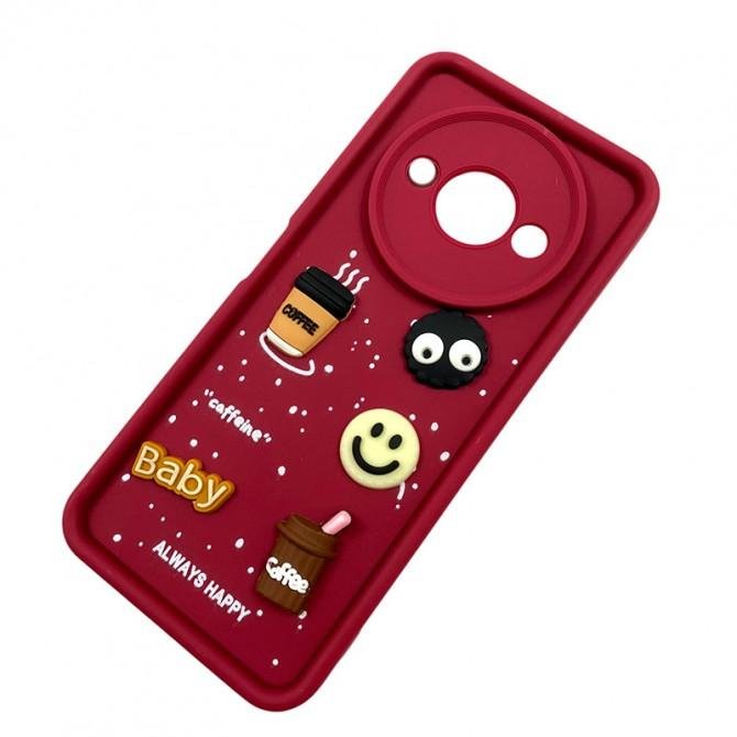Чехол TPU Toys Case для Xiaomi Redmi A3 (Red / Always Happy)-2
