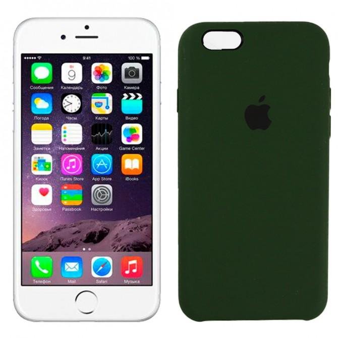 Чехол силиконовый для iPhone 6/6s Темно Зеленый