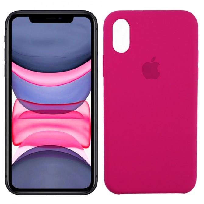 Чехол силиконовый для iPhone Xr Малиновый