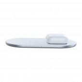 Беспроводное зарядное устройство Baseus Simple 2in1 Pro Edition (WXJK-C02) White (Phone + Pods) Беспроводное зарядное устройство Baseus Simple 2in1 Pro Edition (WXJK-C02) White (Phone + Pods)