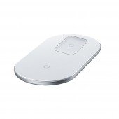 Беспроводное зарядное устройство Baseus Simple 2in1 Pro Edition (WXJK-C02) White (Phone + Pods) Беспроводное зарядное устройство Baseus Simple 2in1 Pro Edition (WXJK-C02) White (Phone + Pods)