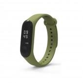 Ремешок для Xiaomi Mi Band 3/4 (Silicon) Темно Оливковый