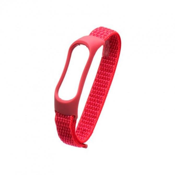 Ремінець для Xiaomi Band 3/4 Nylon design Crimson-1
