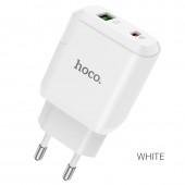 Мережевий зарядний пристрій Hoco N5 PD20W+QC3.0 White + Cable Type-C to Type-C