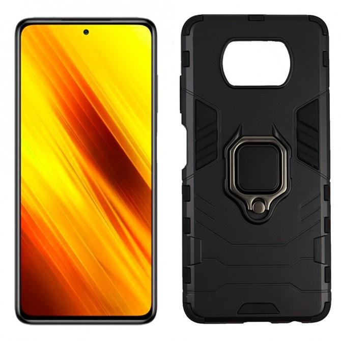 Чехол HONOR Hard Defence Series для Xiaomi Poco X3 Black (с держателем)