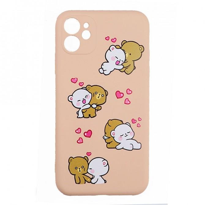Чехол Funny Animals series для iPhone 11 Pink Sand Bears-1