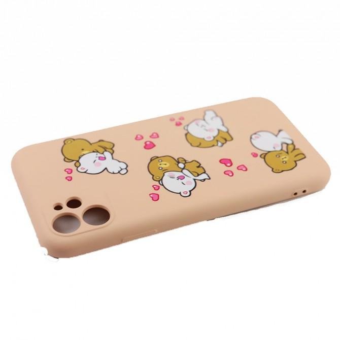 Чехол Funny Animals series для iPhone 11 Pink Sand Bears-3