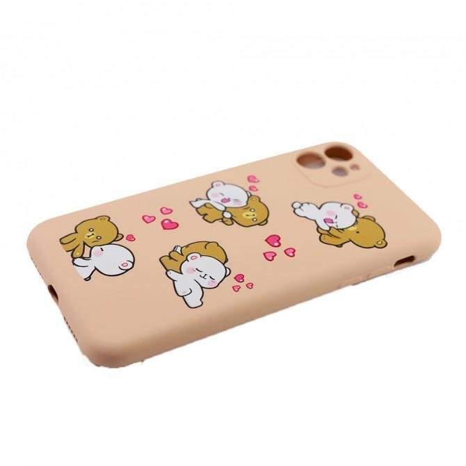 Чехол Funny Animals series для iPhone 11 Pink Sand Bears-4