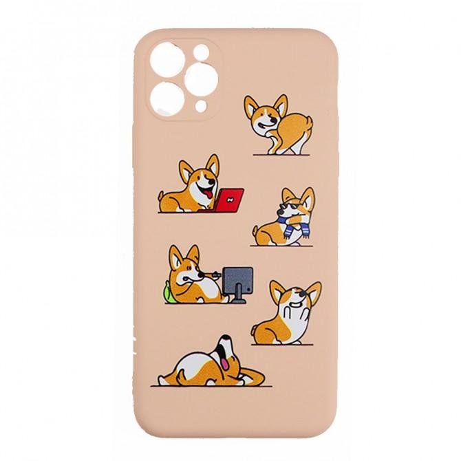 Чехол Funny Animals series для iPhone 11 Pro Max Pink Sand Corgi-1