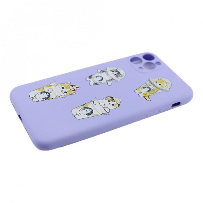 Чехол Funny Animals series для iPhone 11 Pro Max Violet Kitty-4