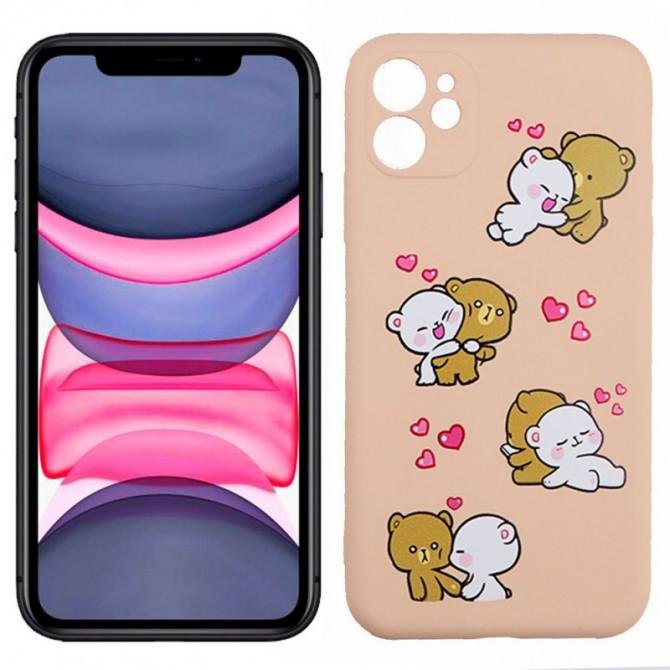 Чехол Funny Animals series для iPhone 11 Pro Pink Sand Bears