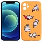 Чехол Funny Animals series для iPhone 12 Orange Lazy Cat