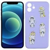 Чехол Funny Animals series для iPhone 12 Violet Kitty