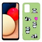 Чехол Funny Animals series для Samsung A025 Galaxy A02s Green Panda Чехол Funny Animals series для Samsung A025 Galaxy A02s Green Panda