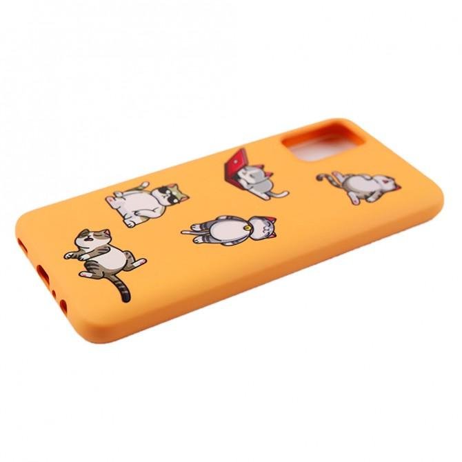 Чехол Funny Animals series для Samsung A025 Galaxy A02s Orange Lazy Cat-4
