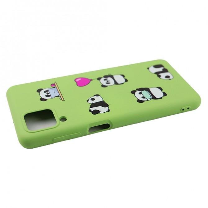Чехол Funny Animals series для Samsung A125 Galaxy A12 Green Panda-3