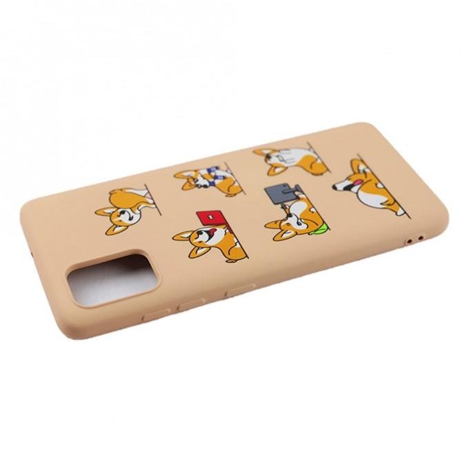 Чехол Funny Animals series для Samsung A515 Galaxy A51 Pink Sand Corgi-3