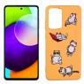 Чохол Funny Animals series для Samsung A525 Galaxy A52 Orange Lazy Cat