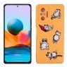 Чехол Funny Animals series для Xiaomi Redmi Note 10 Pro Orange Lazy Cat
