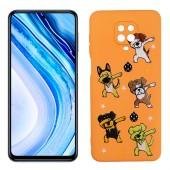 Чехол Funny Animals series для Xiaomi Redmi Note 9 Pro Orange Dogs