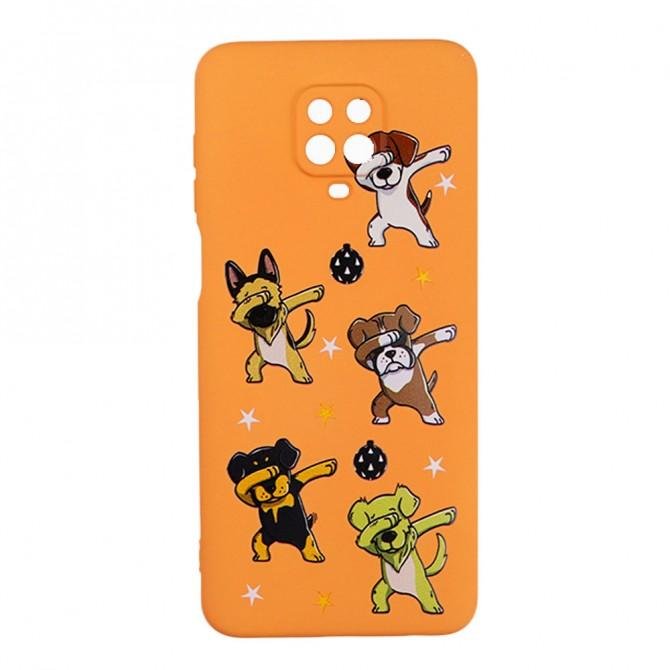Чехол Funny Animals series для Xiaomi Redmi Note 9 Pro Orange Dogs-1