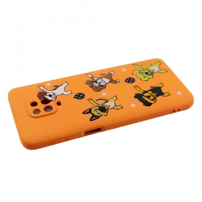 Чехол Funny Animals series для Xiaomi Redmi Note 9 Pro Orange Dogs-3