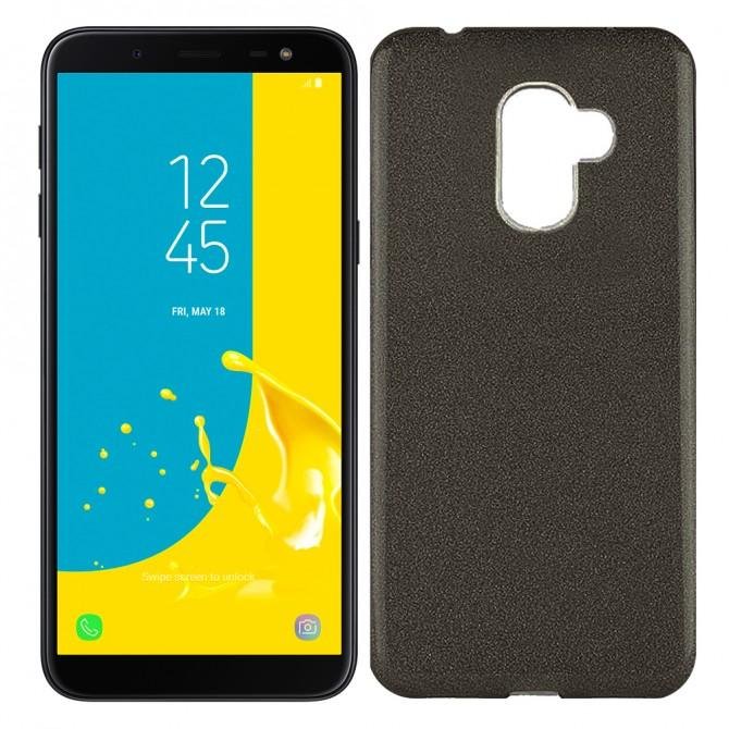 Чохол Silicone 3in1 Блискітки для Samsung J600 Чорний