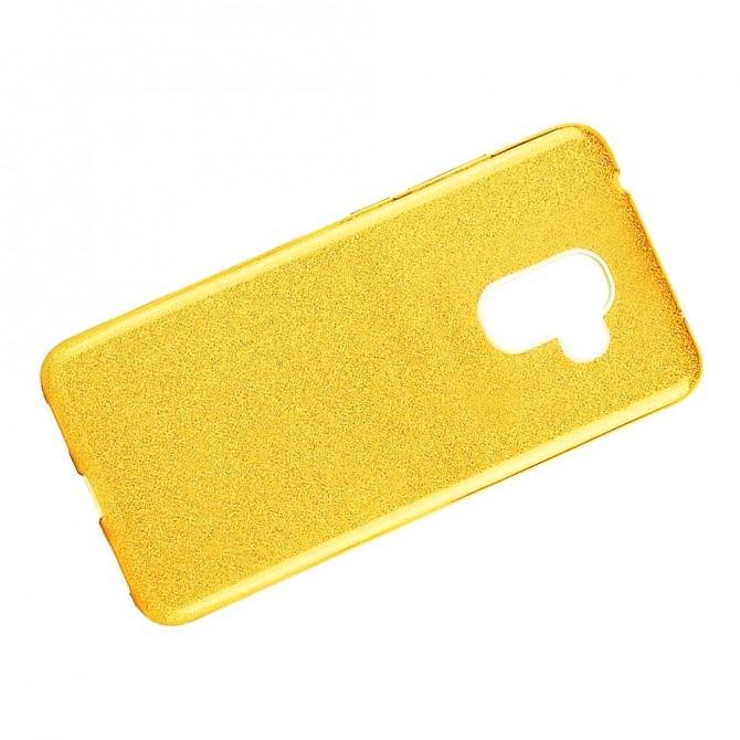 Чехол Silicone 3in1 Блёстки для Samsung J600 Gold-2