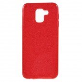 Чехол Silicone 3in1 Блёстки для Samsung J600 Red Чехол Silicone 3in1 Блёстки для Samsung J600 Red