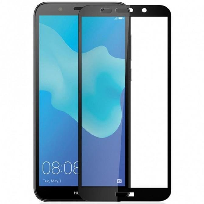 Захисне скло для HUAWEI Y5P Full Glue (0.25 мм, 2.5D, чорне) ЛЮКС