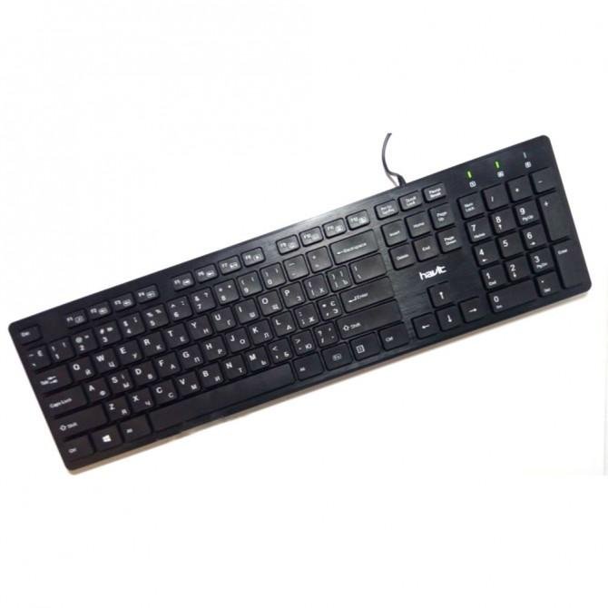 Клавіатура Havit HV-KB661U Multimedi Wired USB (з USB-хабом 2 ПОРТИ)-1