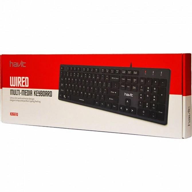 Клавіатура Havit HV-KB661U Multimedi Wired USB (з USB-хабом 2 ПОРТИ)-2