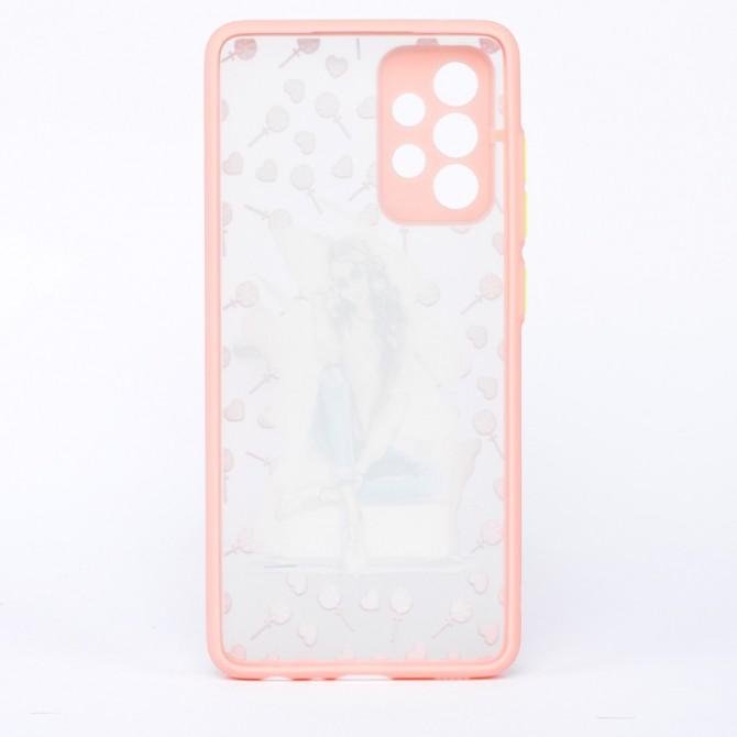 Чехол накладка U-like Bright Case for Samsung A525 Galaxy A52 Lady&Heart Pink-1