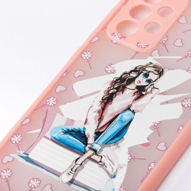 Чехол накладка U-like Bright Case for Samsung A525 Galaxy A52 Lady&Heart Pink-3