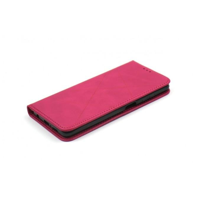 Чохол-книжка Lines Leather for Xiaomi Poco X3 Hot Pink-1