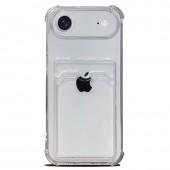 Чехол накладка-кардхолдер для iPhone 17 Air Прозрачный