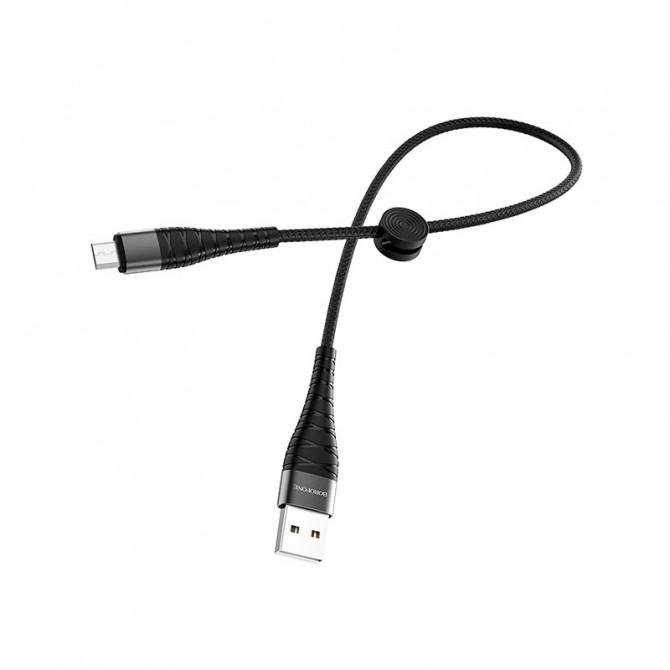 Кабель Borofone BX32 Munificent MicroUSB Black 0.25m