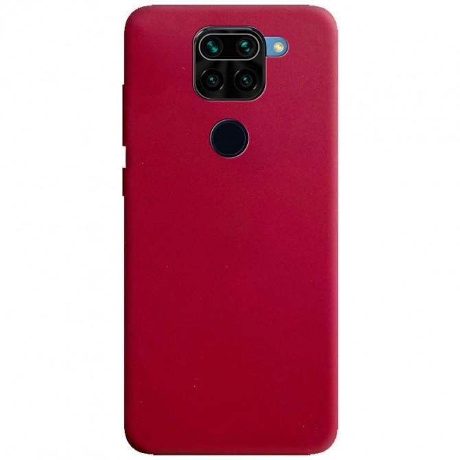 Силиконовый чехол Candy для Xiaomi Redmi Note 9/Redmi 10X Бордовый