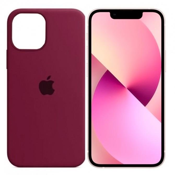 Оригінальний силіконовий чохол для iPhone 13 Марсала FULL-1