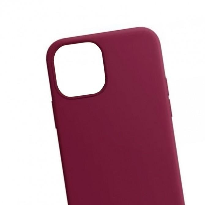 Оригінальний силіконовий чохол для iPhone 13 Марсала FULL-2