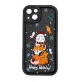 Чехол TPU Merry Christmas iPhone 15 Black Чехол TPU Merry Christmas iPhone 15 Black