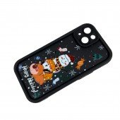 Чехол TPU Merry Christmas iPhone 15 Black Чехол TPU Merry Christmas iPhone 15 Black