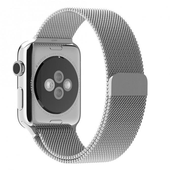 Ремешок для Apple Watch 38/40mm Steel Milanese with Clasp Silver-2
