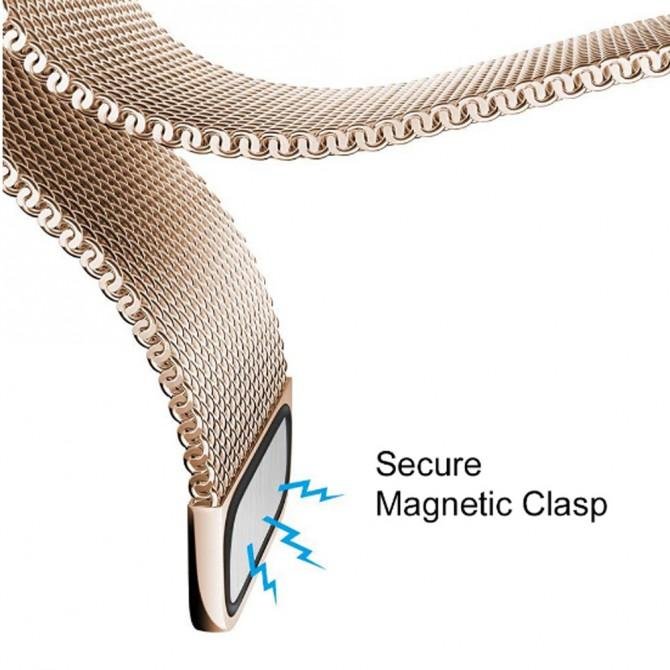 Ремешок для Apple Watch 38/40mm Steel Milanese with Clasp Gold-1