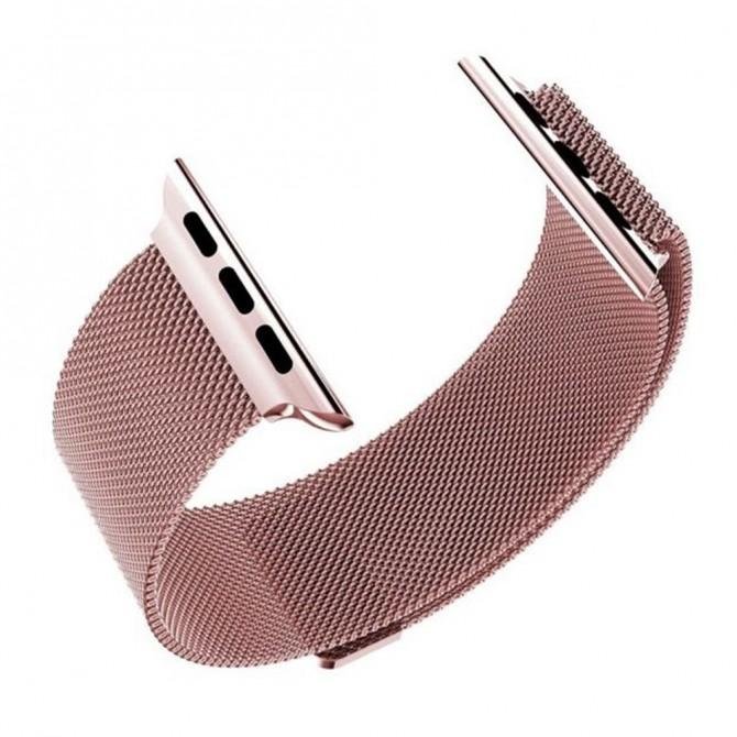 Ремешок для Apple Watch 38/40mm Steel Milanese Розовое Золото-1